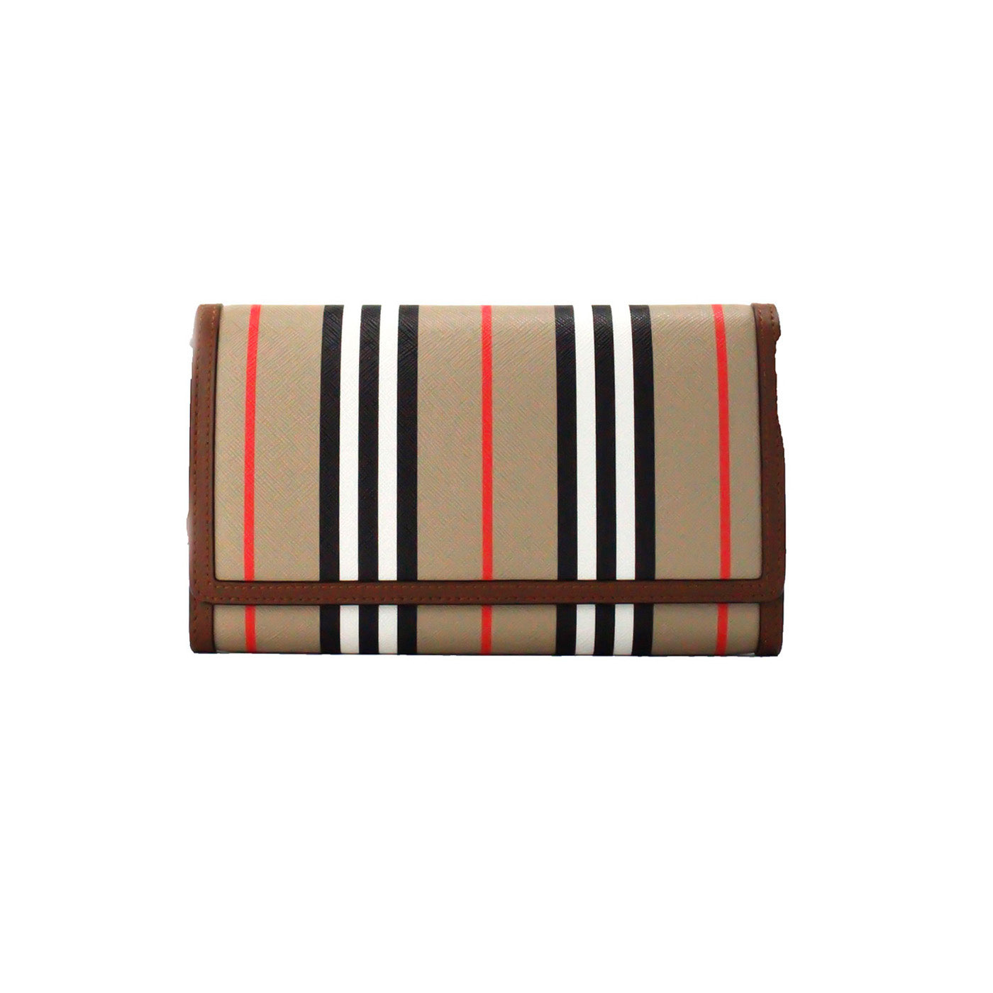 Sac à bandoulière portefeuille Burberry Hannah Icon Stripe Archive en cuir tanné végétal