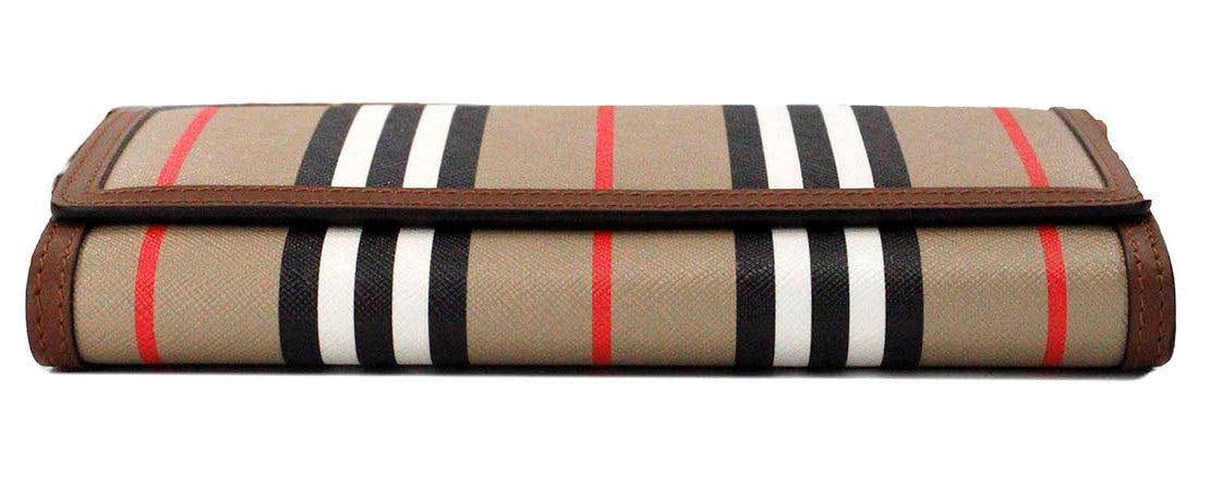Sac à bandoulière portefeuille Burberry Hannah Icon Stripe Archive en cuir tanné végétal
