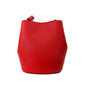 Burberry Lorne Small Red Pebbled Leather Bucket Crossbody Purse Bag