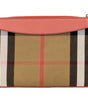 Burberry Peyton House Check Derby Cinnamon Red Grain Leather Pouch Crossbody Bag