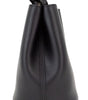 Burberry Lorne Small Black Haymarket Check Pebble Leather Bucket Handbag Purse