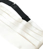 Dolce & Gabbana White Men Wide Waist Silk Belt Cummerbund