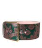 Dolce & Gabbana Multicolor Floral Jacquard Lurex Gold Buckle Belt