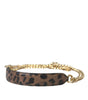 Dolce & Gabbana Brown Leopard Handbag Accessory Shoulder Strap
