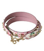 Dolce & Gabbana Pink Floral Handbag Accessory Shoulder Strap