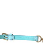 Dolce & Gabbana Light Blue Leather Crystal Chain Waist Belt