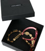 Dolce & Gabbana Pink Leather Crystal Chain Embellished Belt