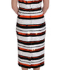 Dolce & Gabbana Multicolored Striped Sequined Stretch Dress