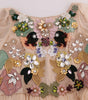Dolce & Gabbana Pink Silk Floral Crystal Maxi Gown Dress