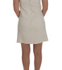 Dolce & Gabbana White Wool Stretch Brooch Shift Dress