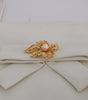 Dolce & Gabbana White Wool Stretch Brooch Shift Dress