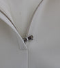 Dolce & Gabbana White Wool Stretch Brooch Shift Dress