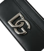 Dolce & Gabbana Black Calfskin Leather DG Logo Card Holder Wallet Men