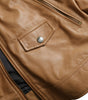 Dolce & Gabbana Brown Lamb Leather Full Zip Blouson Jacket