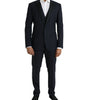 Dolce & Gabbana Dark Blue MARTINI Wool Formal 3 Piece Suit