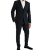 Dolce & Gabbana Dark Blue MARTINI Wool Formal 3 Piece Suit