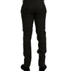 Dolce & Gabbana Dark Brown Wool Slim Fit Formal Pants