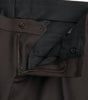 Dolce & Gabbana Dark Brown Wool Slim Fit Formal Pants