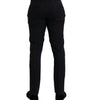Dolce & Gabbana Dark Blue Wool Slim Fit Formal Pants