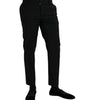 Dolce & Gabbana Black Wool SlimFit Dress Formal Pants