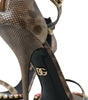Sandales en cuir exotique marron et cristaux Dolce &amp; Gabbana