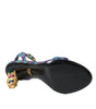 Dolce & Gabbana Multicolor Jacquard Crystals Sandals Shoes