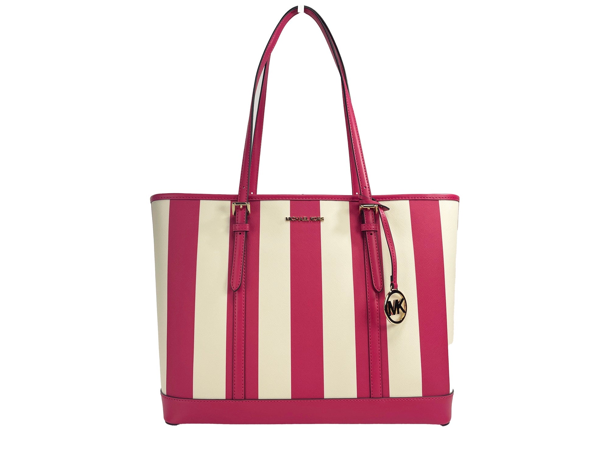 Grand sac fourre-tout en PVC Jet Set Travel TZ de Michael Kors, rose