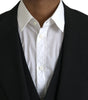 Dolce & Gabbana Black Polyester STAFF Formal 3 Piece Suit