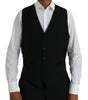 Dolce & Gabbana Black Polyester STAFF Formal 3 Piece Suit