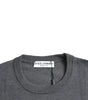 Dolce &amp; Gabbana Dark Gray Wool Crew Neck Pullover Sweater