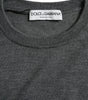 Dolce &amp; Gabbana Dark Gray Wool Crew Neck Pullover Sweater