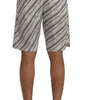 Dolce & Gabbana White Black Striped Casual Shorts