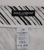 Dolce & Gabbana White Black Striped Casual Shorts