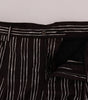 Dolce & Gabbana Bordeaux Striped Cotton Knee High Shorts