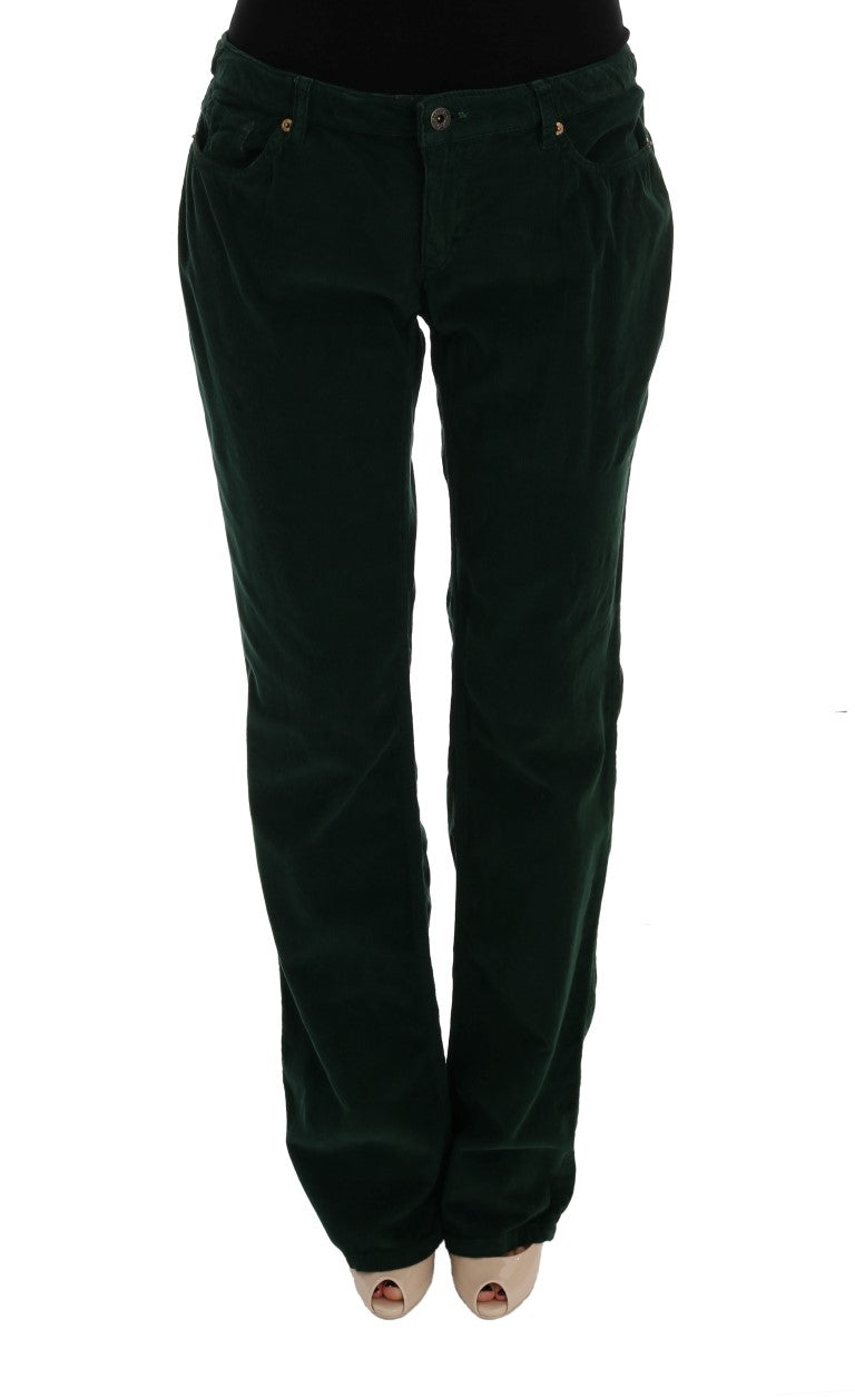 Dolce &amp; Gabbana Elegant Green Cotton Blend Trousers