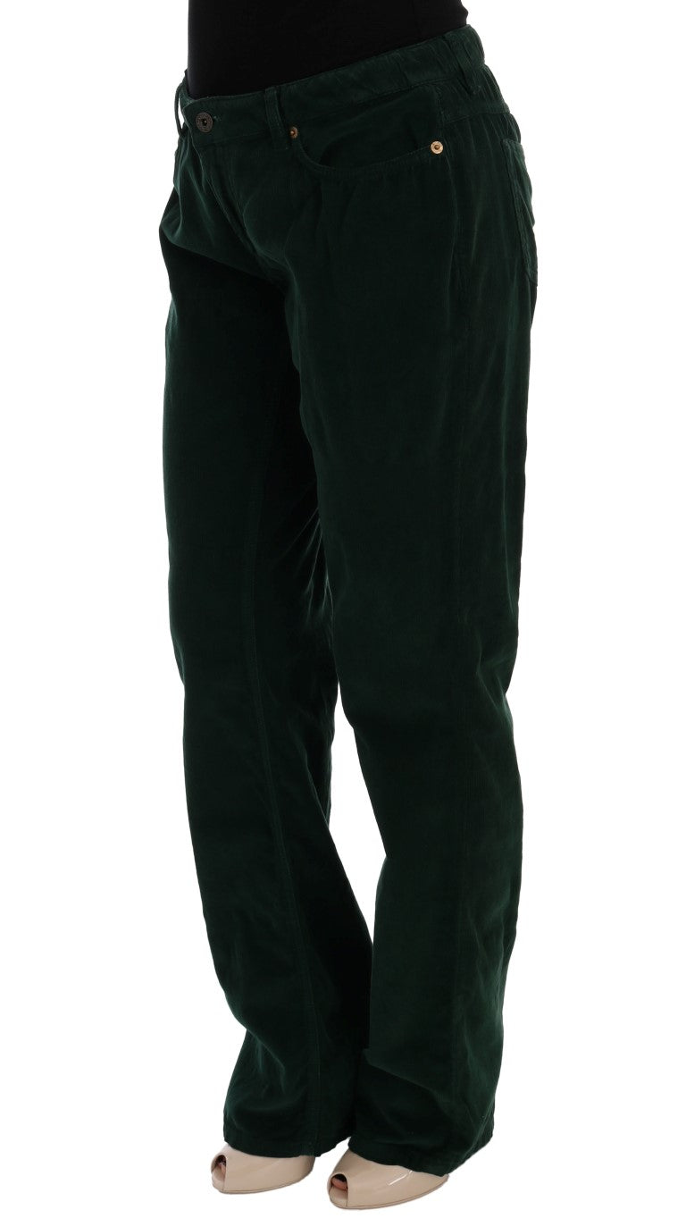 Dolce &amp; Gabbana Elegant Green Cotton Blend Trousers