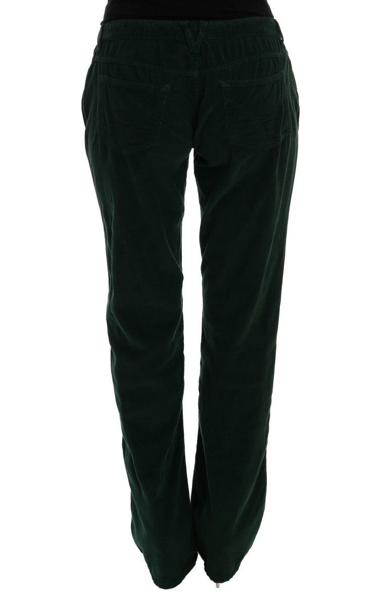 Dolce &amp; Gabbana Elegant Green Cotton Blend Trousers