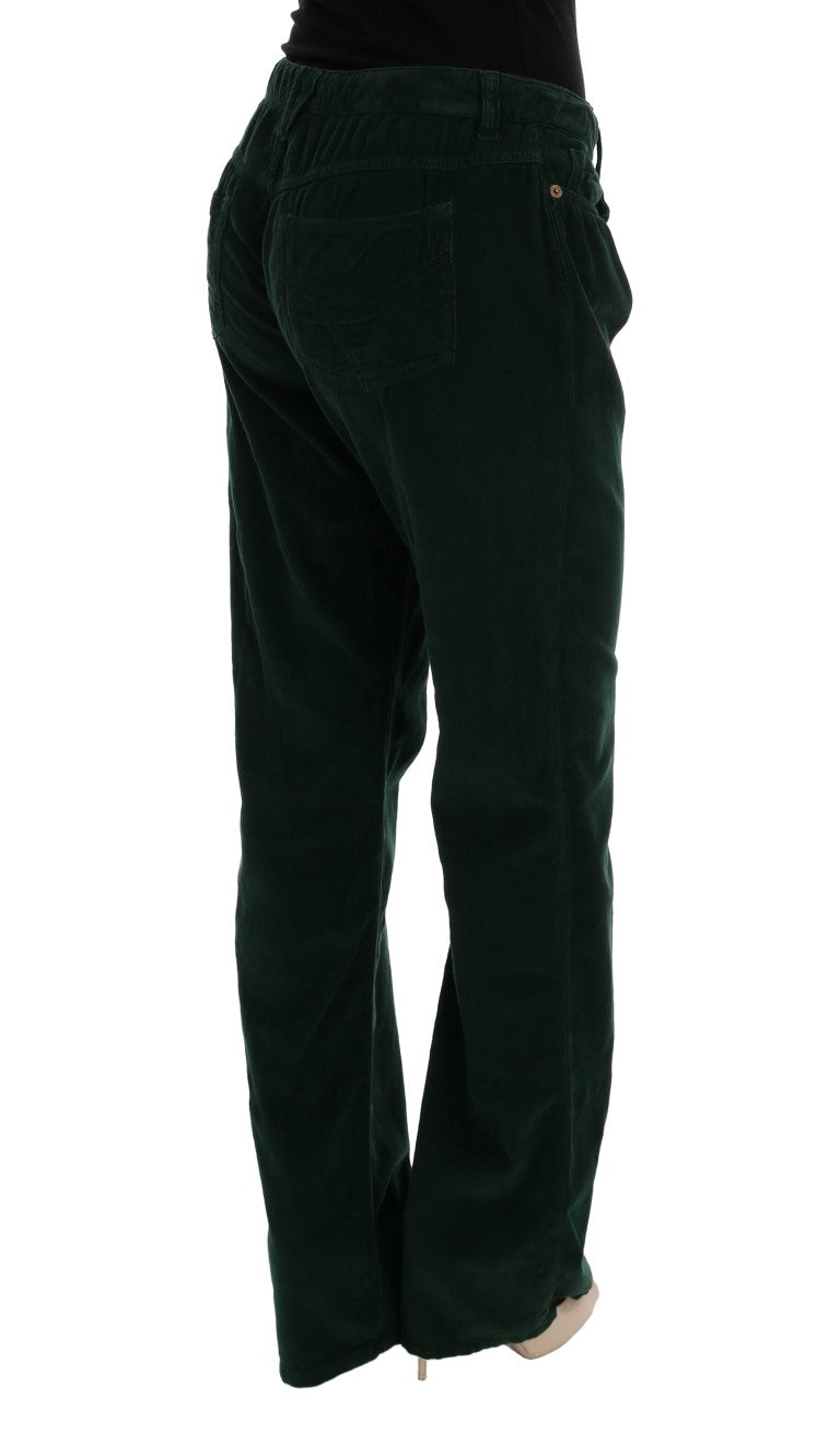 Dolce &amp; Gabbana Elegant Green Cotton Blend Trousers