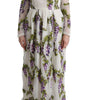 Dolce & Gabbana White Floral Embroidered Maxi Dress