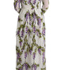 Dolce & Gabbana White Floral Embroidered Maxi Dress