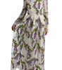 Dolce & Gabbana White Floral Embroidered Maxi Dress