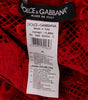Dolce & Gabbana Red Floral Ricamo Sheath Long Dress