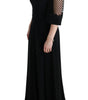 Dolce & Gabbana Black Stretch Shift Long Maxi Dress