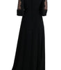 Dolce & Gabbana Black Stretch Shift Long Maxi Dress