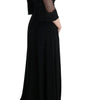 Dolce & Gabbana Black Stretch Shift Long Maxi Dress