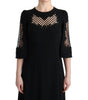 Dolce & Gabbana Black Stretch Shift Long Maxi Dress