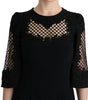 Dolce & Gabbana Black Stretch Shift Long Maxi Dress