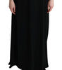Dolce & Gabbana Black Stretch Shift Long Maxi Dress
