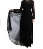 Dolce & Gabbana Black Floral Lace Sheath Silk Dress