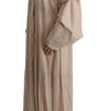 Dolce & Gabbana Beige Floral Applique Lace Kaftan Dress